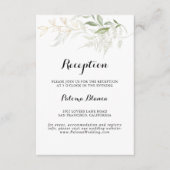 金ゴールド緑葉結婚披露宴 エンクロージャーカード (正面)