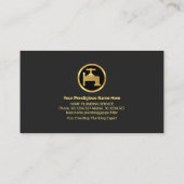 金ゴールド線ウォータードロップ配管反射 名刺 (裏面)