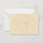 金ゴールド線バラ悔やみや弔慰サンキューカード ノートカード (裏面)