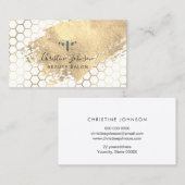 金ゴールド線フェイクのロ絵を描グ 名刺 (正面/裏面)