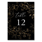 金ゴールド線フローラテーブル番号 – 黒 テーブルナンバー (裏面)