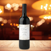 金ゴールド線フローラ結婚ズ ワインラベル