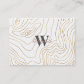 金ゴールド線ミニマモダンリスト手描きデザイン 名刺 (正面)