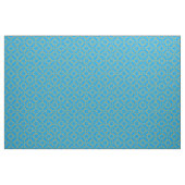 金ゴールド線及びターコイズ模様 ファブリック (ヤード)