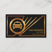 金ゴールド線旅縁ど行路タクシー運転手 名刺 (正面)