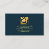 金ゴールド線波層金ゴールド電源プラグ電気技師 名刺 (裏面)