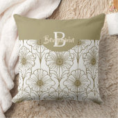 金ゴールド線花柄装飾用クッション クッション (ブランケット)