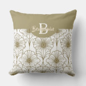 金ゴールド線花柄装飾用クッション クッション (正面)