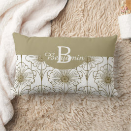 金ゴールド線花柄装飾用クッション ランバークッション