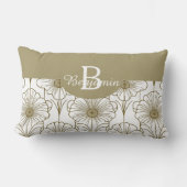 金ゴールド線花柄装飾用クッション ランバークッション (正面)