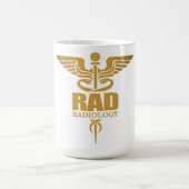 金ゴールド線虫学 コーヒーマグカップ (中央)