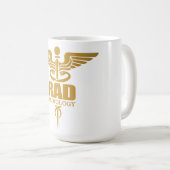 金ゴールド線虫学 コーヒーマグカップ (正面右)