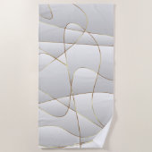 金ゴールド線 ビーチタオル (正面)