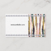 金ゴールド線 |ブラシストローク |ダイヤモンド 名刺 (裏面)