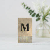 金ゴールド線 |水彩背景 名刺 (スタンド正面)