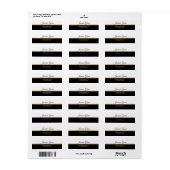 金ゴールド線（白黒） ラベル (フルシート)