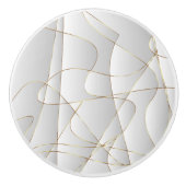 金ゴールド線（白） セラミックノブ (正面)