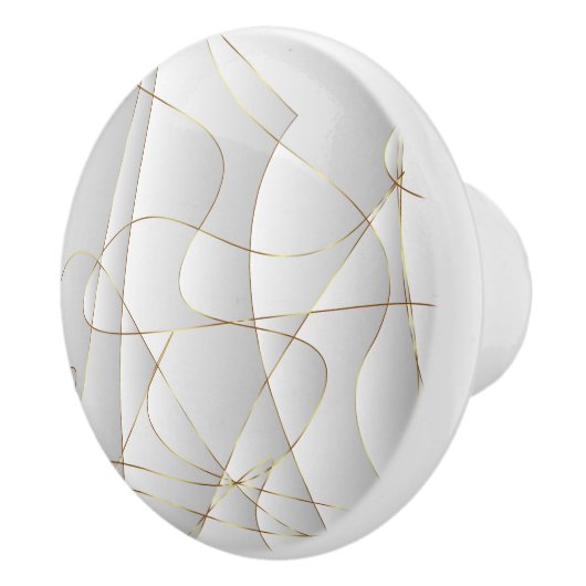 金ゴールド線（白） セラミックノブ (右)