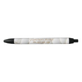 金ゴールド線（白） 黒ボールペン (正面)