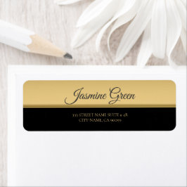 金ゴールド線（黒と金色のラベル） ラベル