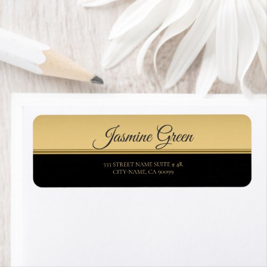 金ゴールド線(黒と金色のラベル) ラベル (インサイチュ)