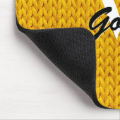 金ゴールド編みテクスチャーマウスパッドとモノグラム マウスパッド (コーナー)