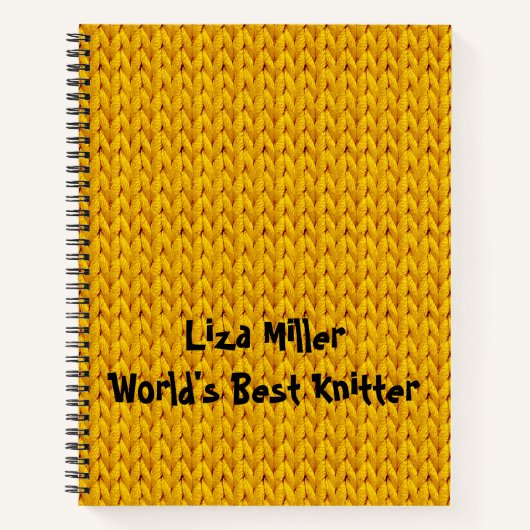 金ゴールド編地渦巻き型ノートブック ノートブック (正面)