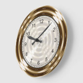 金ゴールド緩和曲線 ラージ壁時計 (傾斜)