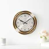 金ゴールド緩和曲線 ラージ壁時計 (ホーム)