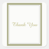 金ゴールド縁どありがとう スクエアシール (正面)