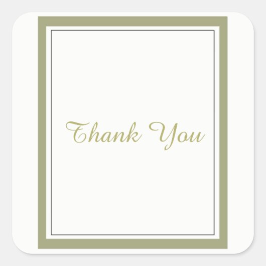 金ゴールド縁どありがとう スクエアシール (正面)