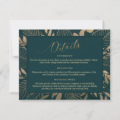 金ゴールド縁どの詳細エンクロージャカード 招待状 (正面)