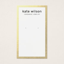 金ゴールド縁どイヤリング表示カード