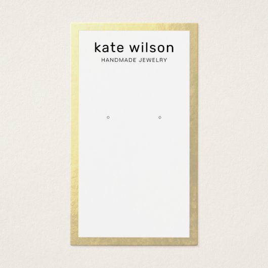 金ゴールド縁どイヤリング表示カード (正面)