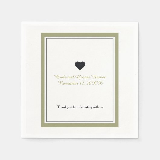 金ゴールド縁どエレガンス スタンダードカクテルナプキン (正面)