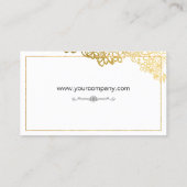 金ゴールド縁どエレガントフローラ 名刺 (裏面)