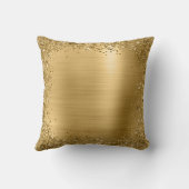 金ゴールド縁どグリッターとフォイルロゴ クッション (裏面)