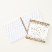 金ゴールド縁どグリッター21thバースデーゲストブック ノートブック (内部)