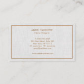 金ゴールド縁どグレーリネンプロフェッショナル 名刺 (裏面)