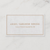 金ゴールド縁どグレーリネンプロフェッショナル 名刺 (正面)