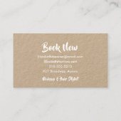 金ゴールド縁どサロンメイクアップ美容師 名刺 (裏面)