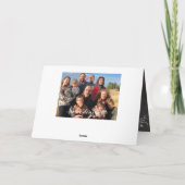 金ゴールド縁どファミリー写真Chalkboardクリスマス シーズンカード (裏面)