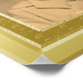 金ゴールド縁どフレームカスタム写真ポスター ポスター (角)