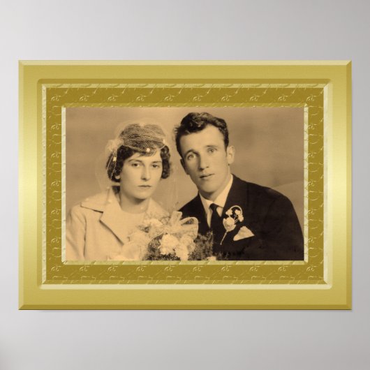 金ゴールド縁どフレームカスタム写真ポスター ポスター (正面)