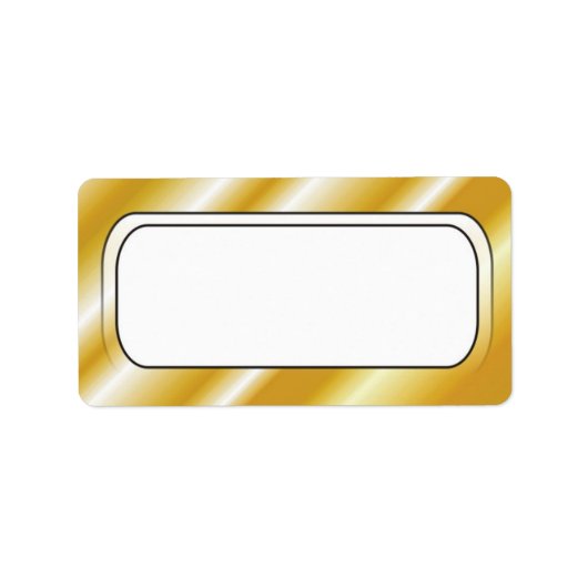 金ゴールド縁どフレーム空白の住所 シール (正面)