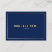 金ゴールド縁ど効果、青プロフェッショナル 名刺 (正面)