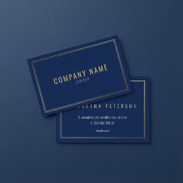 金ゴールド縁ど効果、青プロフェッショナル 名刺