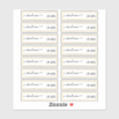 金ゴールド縁ど半透明澄ん化粧ラベル シール (シート)