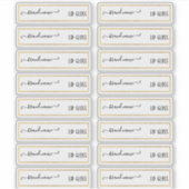 金ゴールド縁ど半透明澄ん化粧ラベル シール (正面)