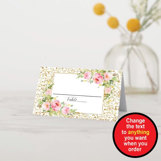 金ゴールド縁ど及びフローラ プレイスカード